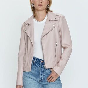 Pistola Women's Dusty Pink Leather Jacket